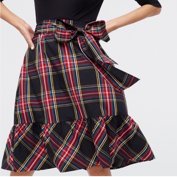 J. Crew Dresses & Skirts - J. Crew | Plaid Bow Midi Skirt